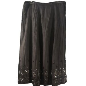 Chico's Beaded & Sequin Silk Skirt Size 8 (1)